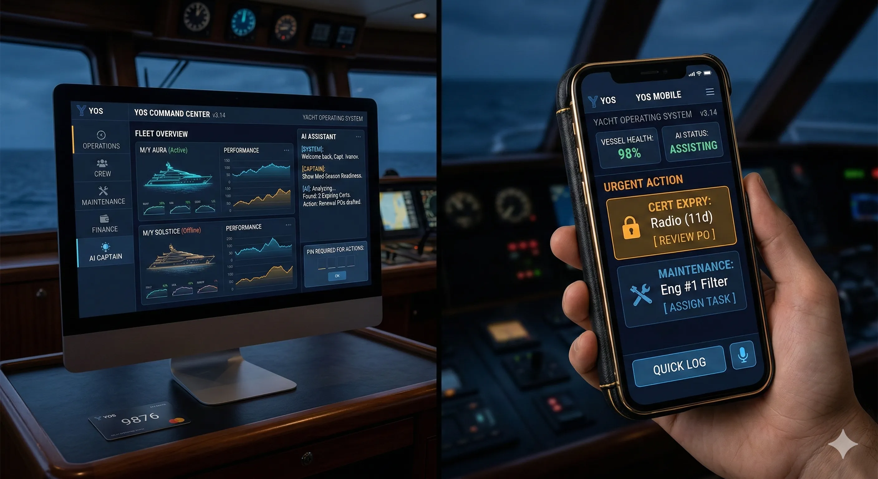 Yacht bridge operations